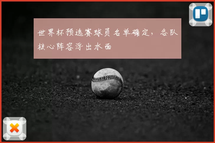 世界杯预选赛球员名单确定,各队核心阵容浮出水面